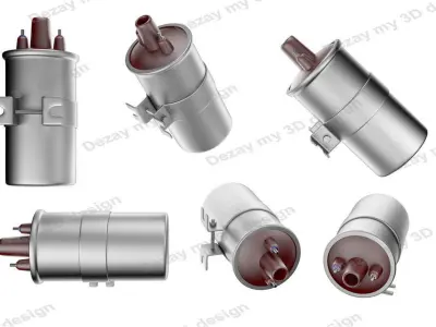 Igniter coil and glowplug system 3D model