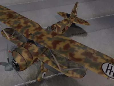 Fiat CR-42 Falco 3D model