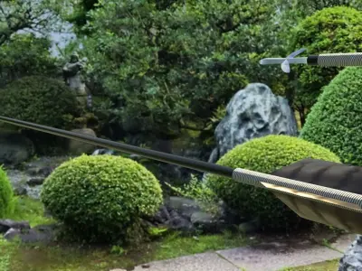 japanese arrow set 3D Low-poly 3D model