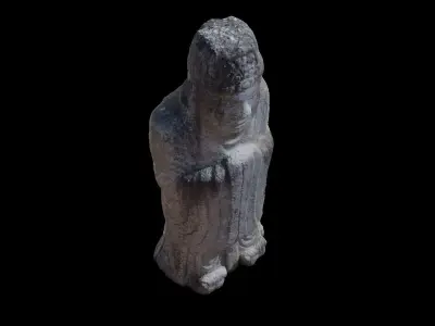 Rolyal Tomb of King Heungduk literator statue 3D model