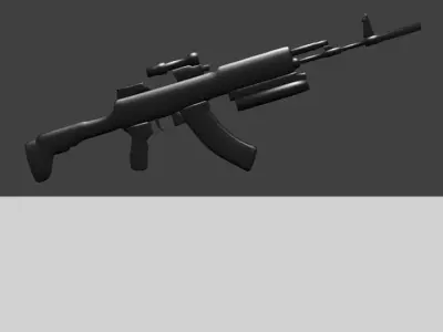 game ready AK 12 Low-poly 3D model