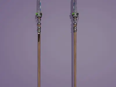 Stylized Melee Weapon Steampunk Spear PBR game ready Low-poly 3D Low-poly 3D model