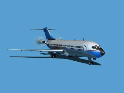 Boeing 7X7-2 Jet Fan V201 3D model