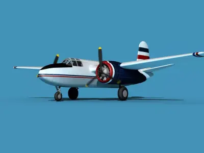 Douglas A-20G Havoc Civil Version V02 3D model