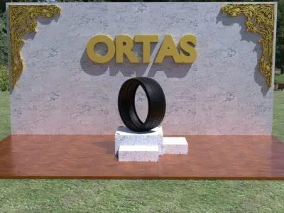 ORTAS TIRE NO 40 GAME READY Low-poly 3D model