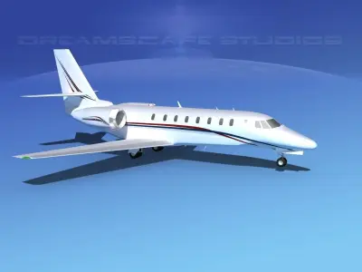 Cessna 680 Citation Sovereign V09 3D model