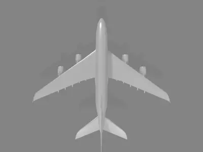 Airbus A380 Super-jumbo Free low-poly 3D model