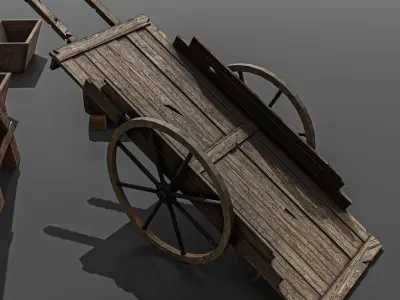 wester city detail Low-poly 3D model 01 Low-poly 3D model