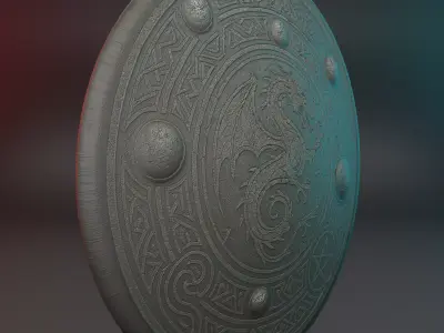 Dragon Shield 3D Model 3D model