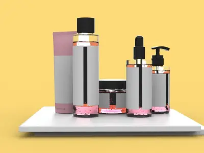 Skin Care Products 3D model