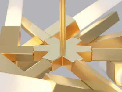 Astral Agnes 01 - 12 Lights by Lindsey Adelman Ceiling Light Free low-poly 3D model