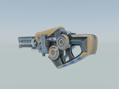 Sci-Fi Shotgun - Tiny Shooter Low-poly 3D model