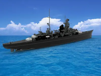 German cruiser Prinz Eugen 3D model