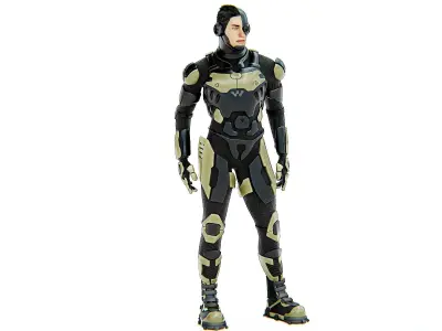 MECHA SOLDIER-H  Rigged for Unreal Engine - Unity - MIXAMO 3D model