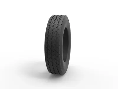 Semi truck tire 13 Scale 1 to 25 3D print model