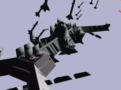 Missile defense system Free low-poly 3D model