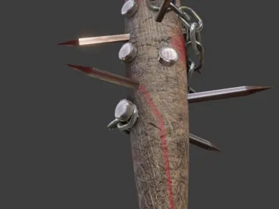 Baseball bat Low-poly 3D model