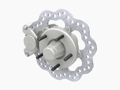 TBM Spindle Brake Disk Low-poly 3D model