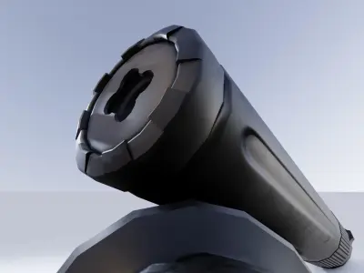 Suppressor Free Game Ready Free low-poly 3D model