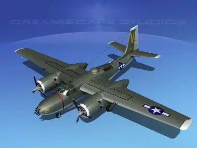 Douglas A-26B Invader V03 3D model