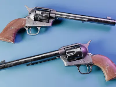 Colt Single Action Army 45 Revolver Free 3D model