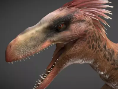 Dakotaraptor Low-poly 3D model