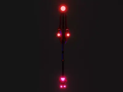 Staff Low-Poly for game Low-poly 3D model
