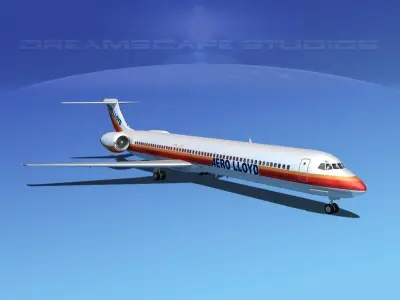 Douglas MD-80 Aero Lloyd 3D model
