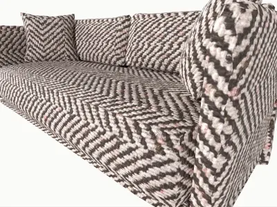 Sofa Furniture Low-poly 3D model purchase