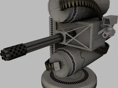 Bulletstorm gun variations Low-poly 3D model