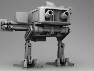 Robo-Tank 3D model star wars at - at robot 3D model