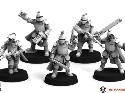 Feudal Guard - Infantry Sergeant Builder 3D print model