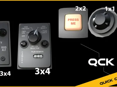 Quick Cockpit Kit Vol 1 - Polystein Add-on Presets for MODO 3D model