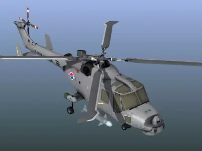 Wildcat Helicopter ROKN LD1 Low-poly 3D model