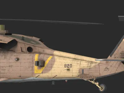 UH-60 YANSHUF Israel Low-poly 3D model