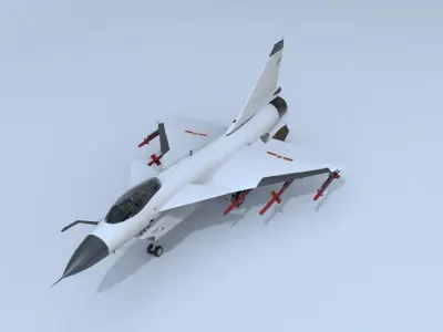 Chinese J-11A fighter  3D model