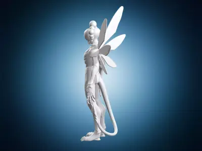 Alien Insect Queen With Wings Sci Fi Creature Miniature 3D print model