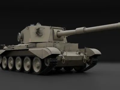 FV4101 Charioteer British tank destroyer 3D model