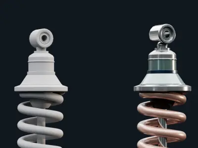 Sport shock absorber Low-poly 3D model