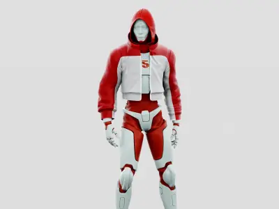 CYBORGTOPIA B-2  Rigged for Unreal Engine - Unity - MIXAMO  3D model