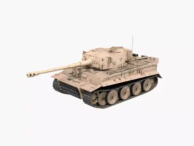 German WW2 Army Tank Low-poly 3D model
