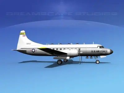 Convair T-29 USAF V01 3D model