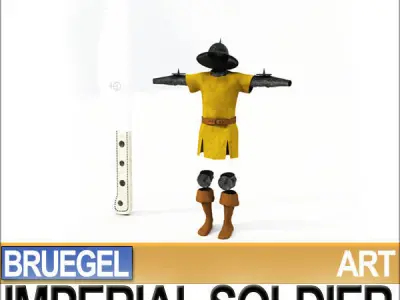 Imperial Soldier Props Bruegel Poser Daz 3D model