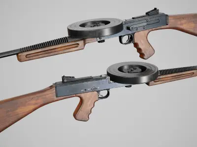 PBR The American 180 Low-poly 3D model