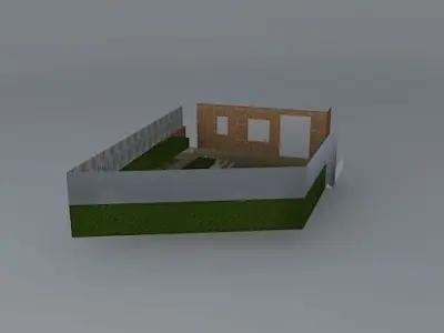 A contemporary garden design  Free 3D model