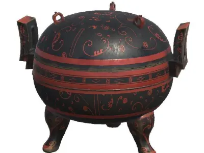 Tripod Food Container Low-poly 3D model