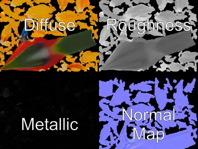 Exotic Bird of Paradise Flower Model Pack Low-poly 3D model