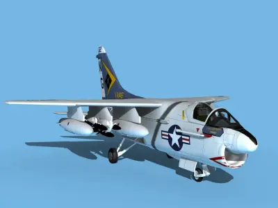 Chance Vought A-7C Corsair II V21 USN 3D model