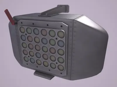 Helicopter Flares Dispenser Low-poly 3D model