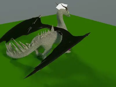 Dragon Rigged Blender Free 3D model